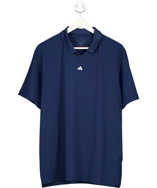 adidas Blue Pique Golf Polo Shirt UK M