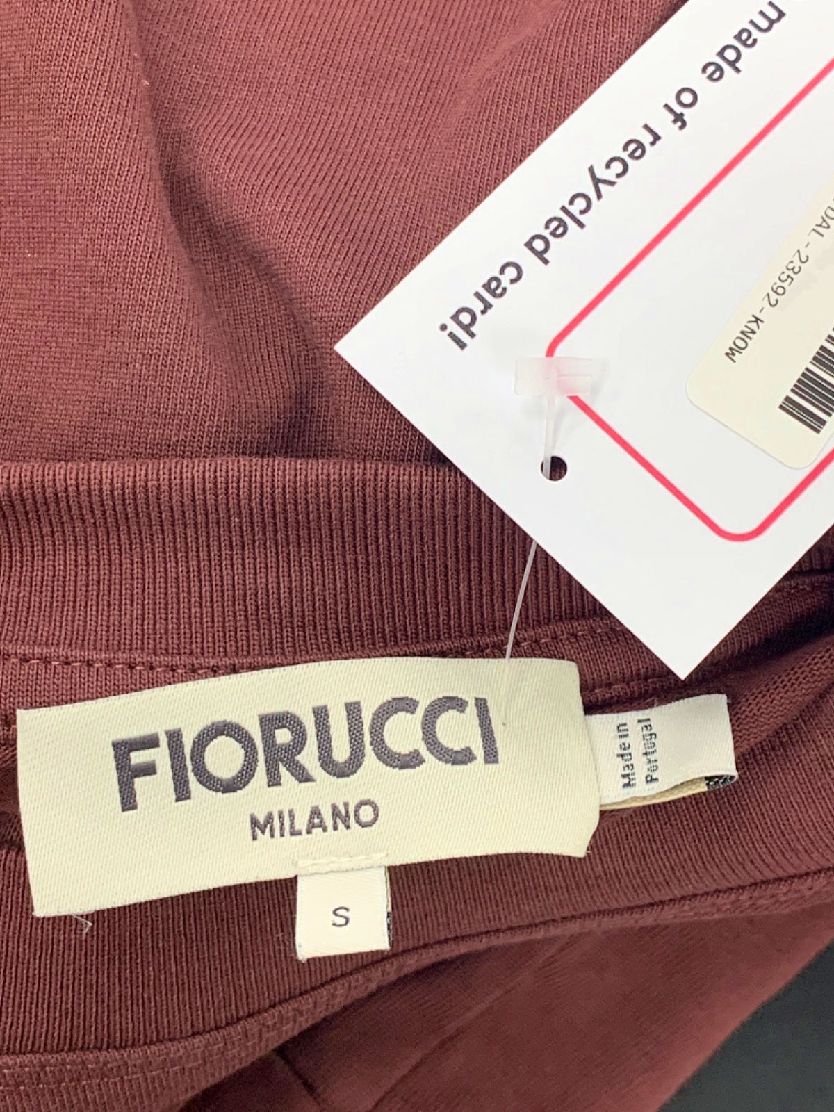 Fiorucci Burgundy Milano T-Shirt UK S