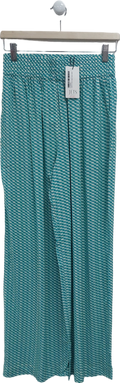 Jets Green Asceno Wide Leg Trousers UK S