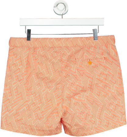 Frescobol Carioca Orange Geometric Swim Shorts UK W32