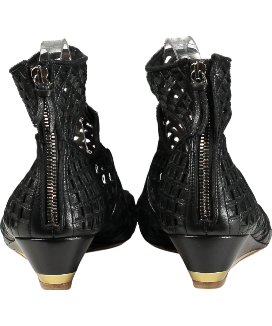 Miu Miu Black Caged Gladiator Wedge Flat Sandals. UK 7 EU 40 👠