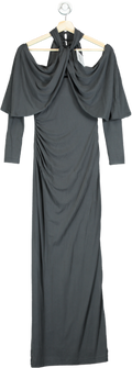 Karen Millen Grey Draped Maxi Dress UK XS