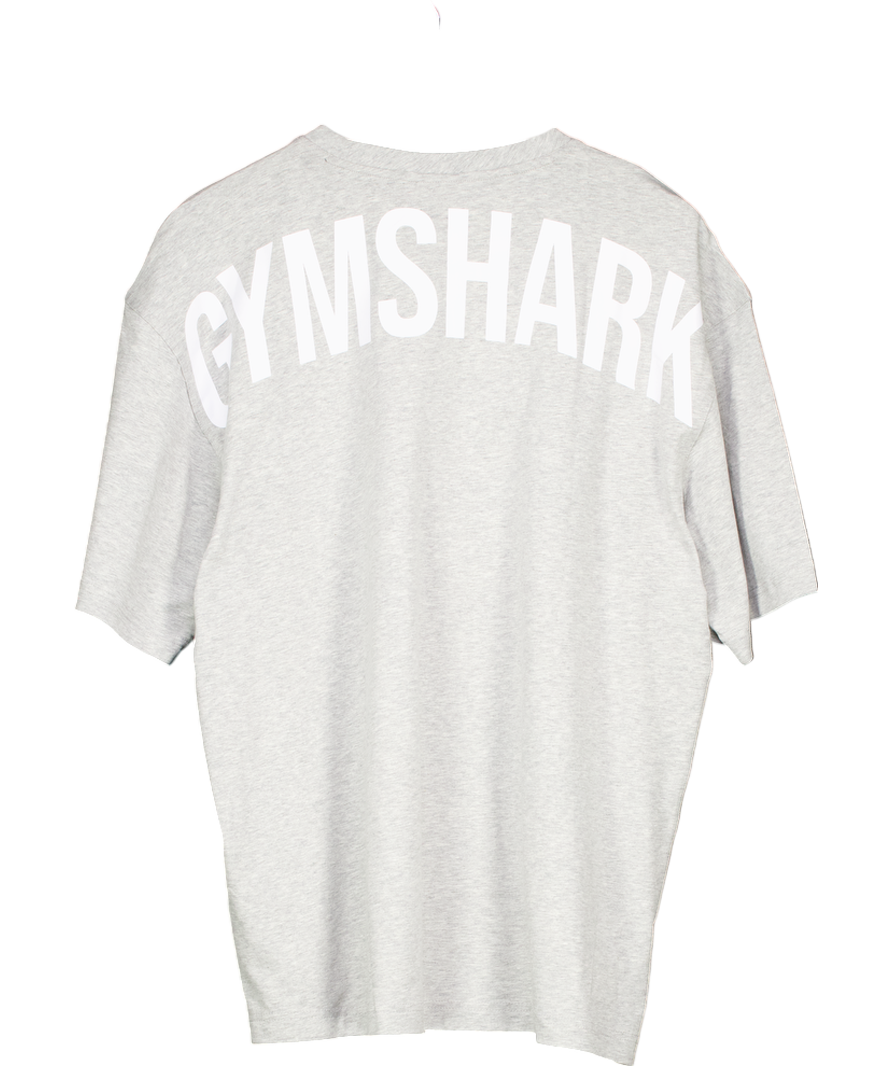 gymshark Grey Oversized Fit Power T-shirt UK M