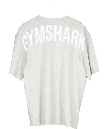 gymshark Grey Oversized Fit Power T-shirt UK M