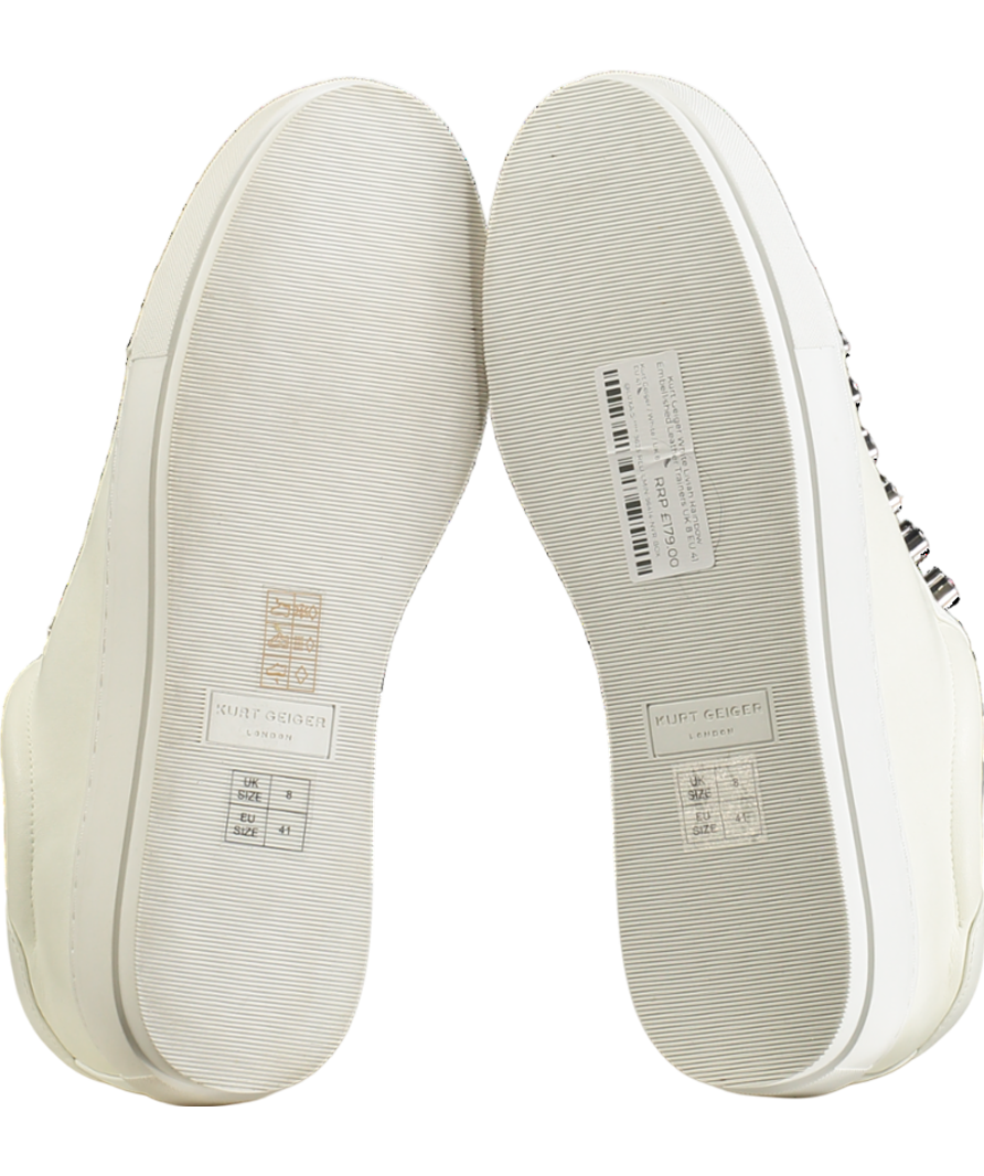 Kurt Geiger White Liviah Chunky Rainbow Sneaker UK 8 EU 41 👠