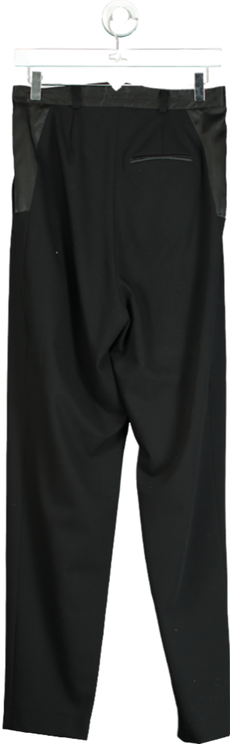 Carin Wester Black Satin Detail Smart Trouser UK M