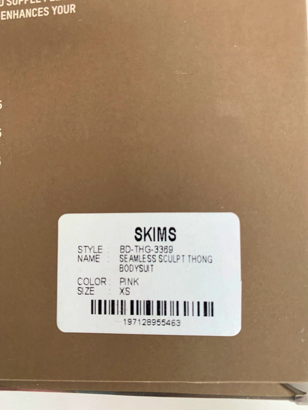 SKIMS Sugar Pink  Seamless Sculpt Thong Bodysuit UK XS