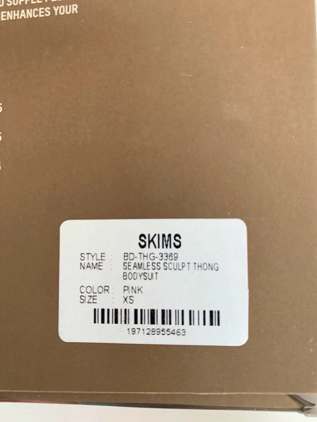 SKIMS Sugar Pink  Seamless Sculpt Thong Bodysuit UK XS