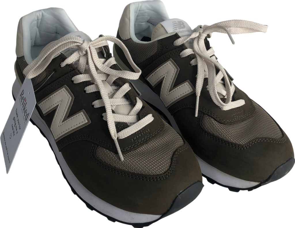 New Balance 574 Shoes Black Olive Mushroom UK 7 EU 41 👞