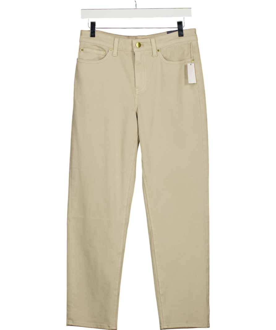 TALBOTS Oat Beige Slim Straight Ankle Jeans Us4 UK 8
