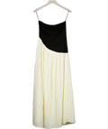 six stories White Contrast Bandeau Pleated Maxi Dress UK 8