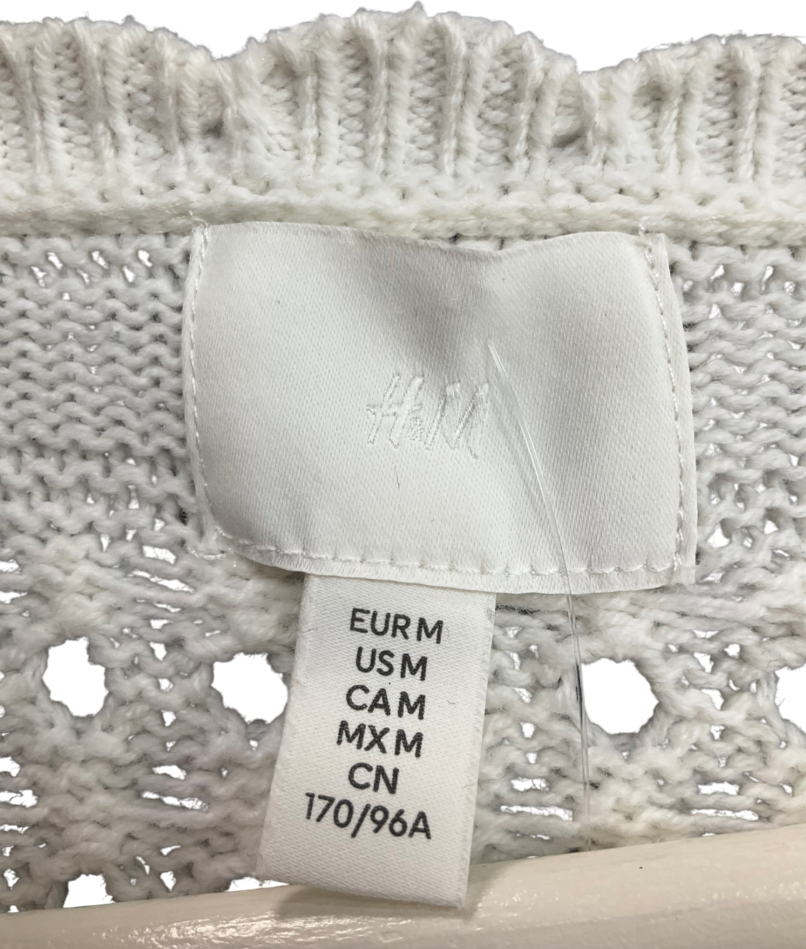 H&M Cream Pointelle-knit Cardigan UK M