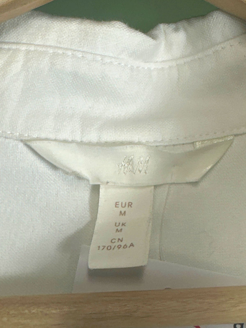 H&M White Long Sleeve Shirt UK M