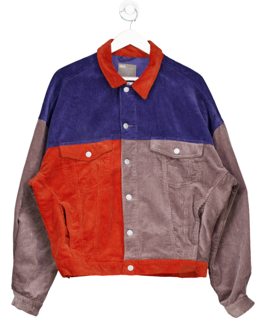 ASOS Multicoloured Block Colour Chord Jacket UK M