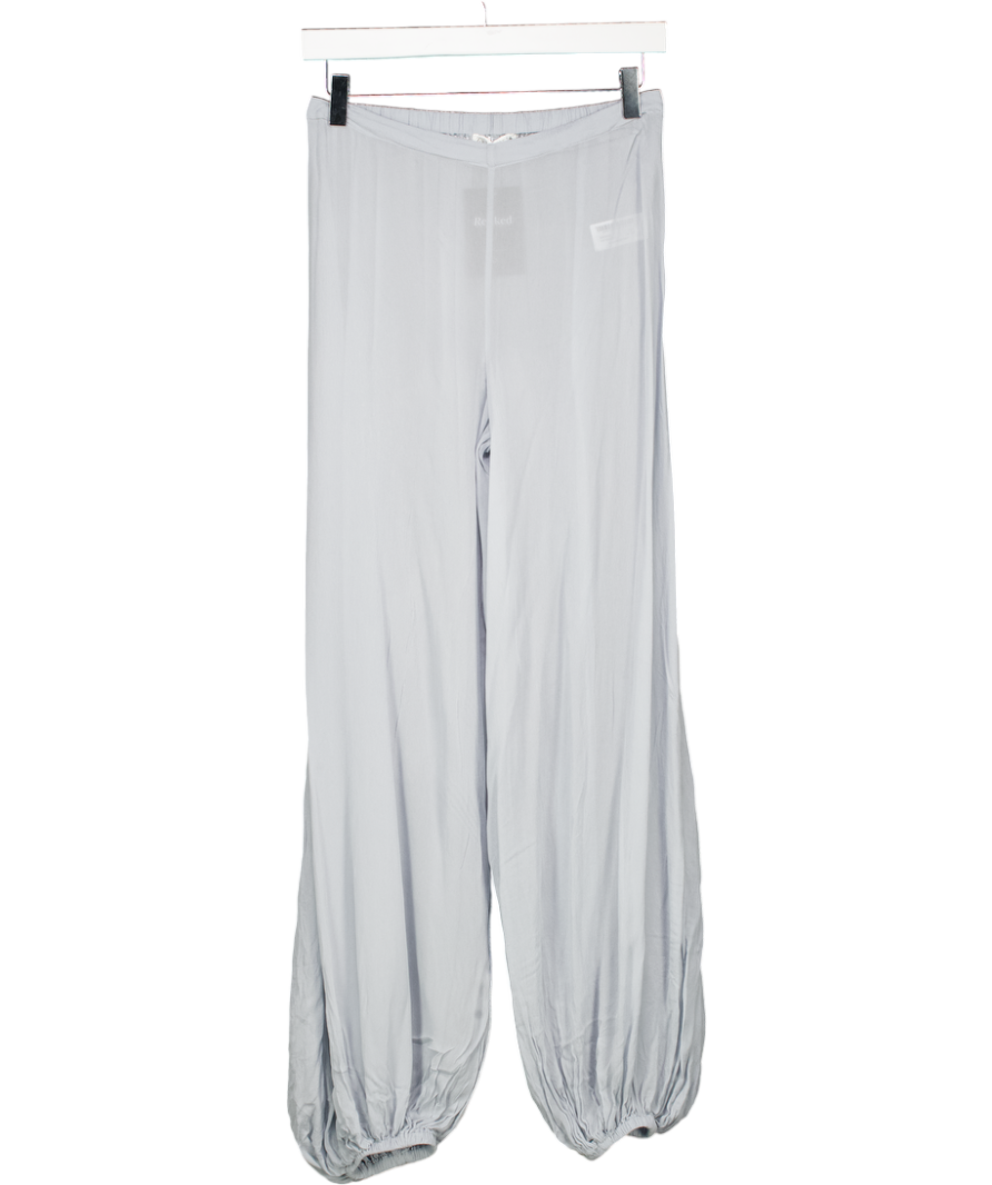 ZARA Blue Semi-sheer Ballooned Trousers UK S