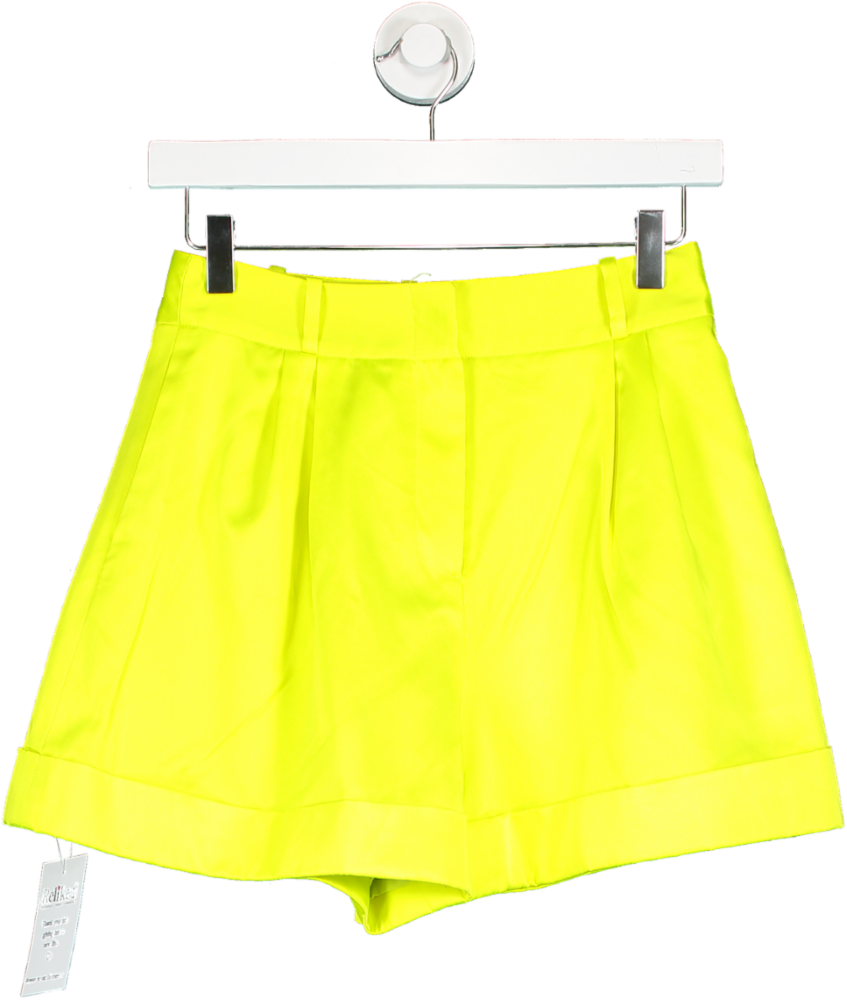 The Bar Yellow The Dylan Silk Shorts UK 8