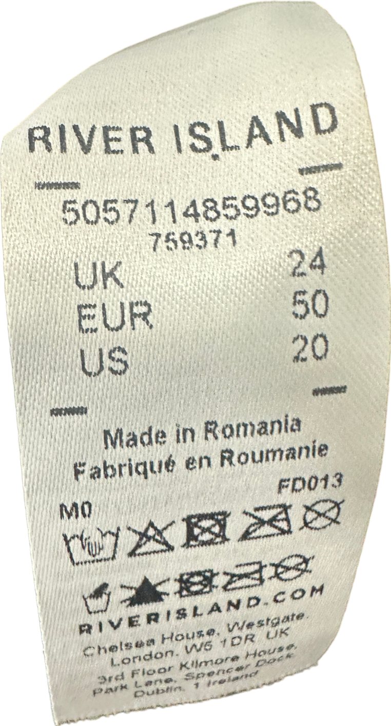 River Island Black Sequin Trousers UK 24