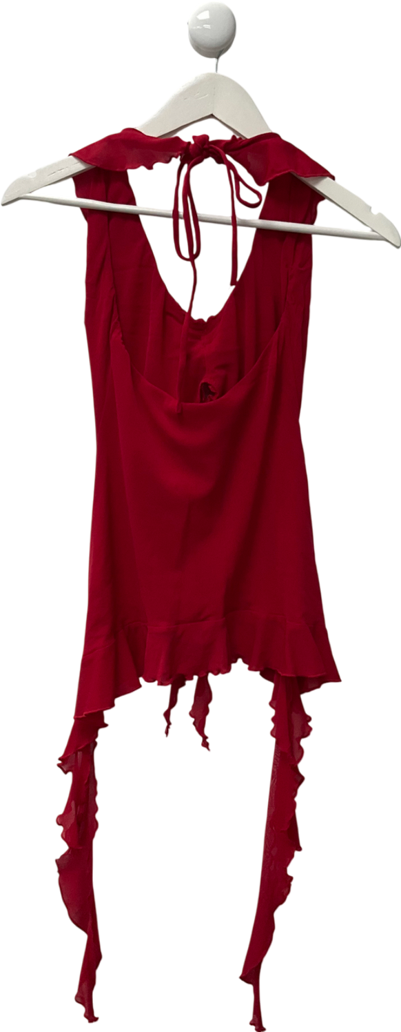 White Fox Red Spotlight Frill Top UK L