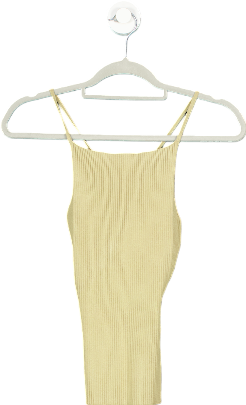 ZARA Yellow Ribbed Knit Strappy Dress EU S