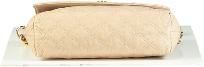 Marc Jacobs Beige Quilted Leather Shoulder Bag