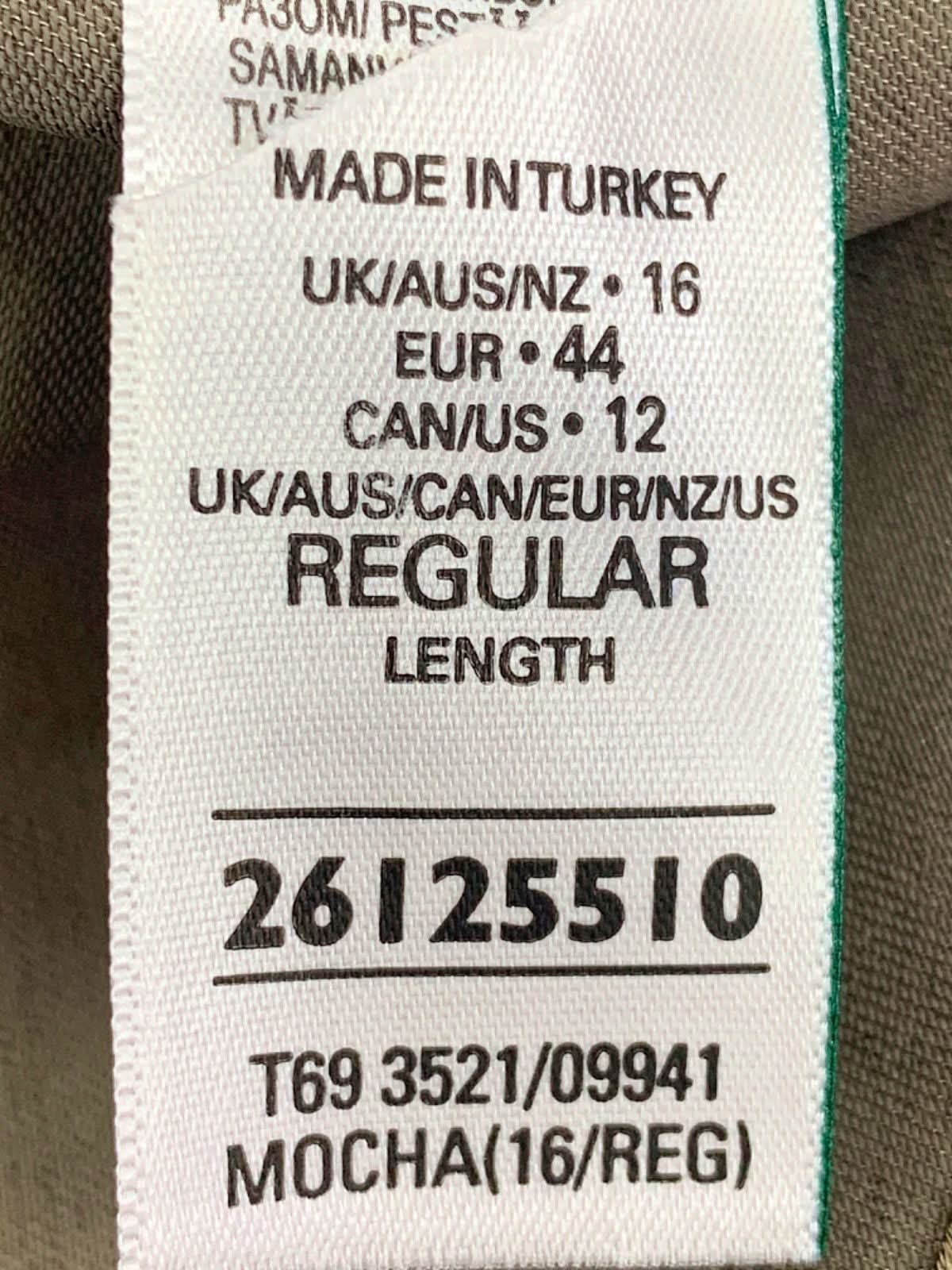 M&S Collection Taupe satin Midi slip Skirt Regular Length Size 16