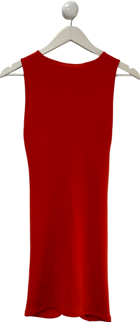 ZARA Orange Robe Ruched Mini Dress UK M