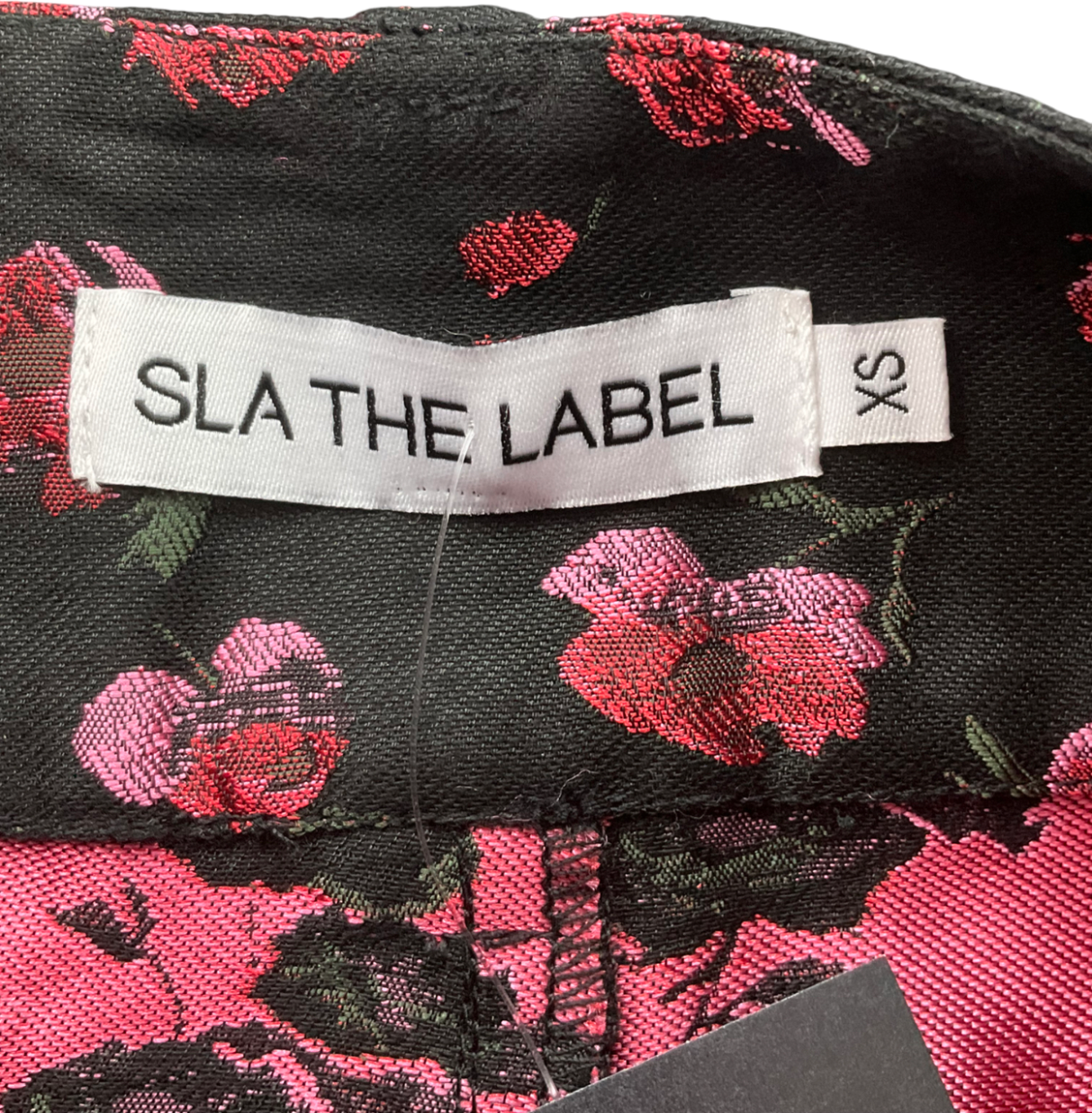 SLA the label Black Rose Print Shorts UK XS