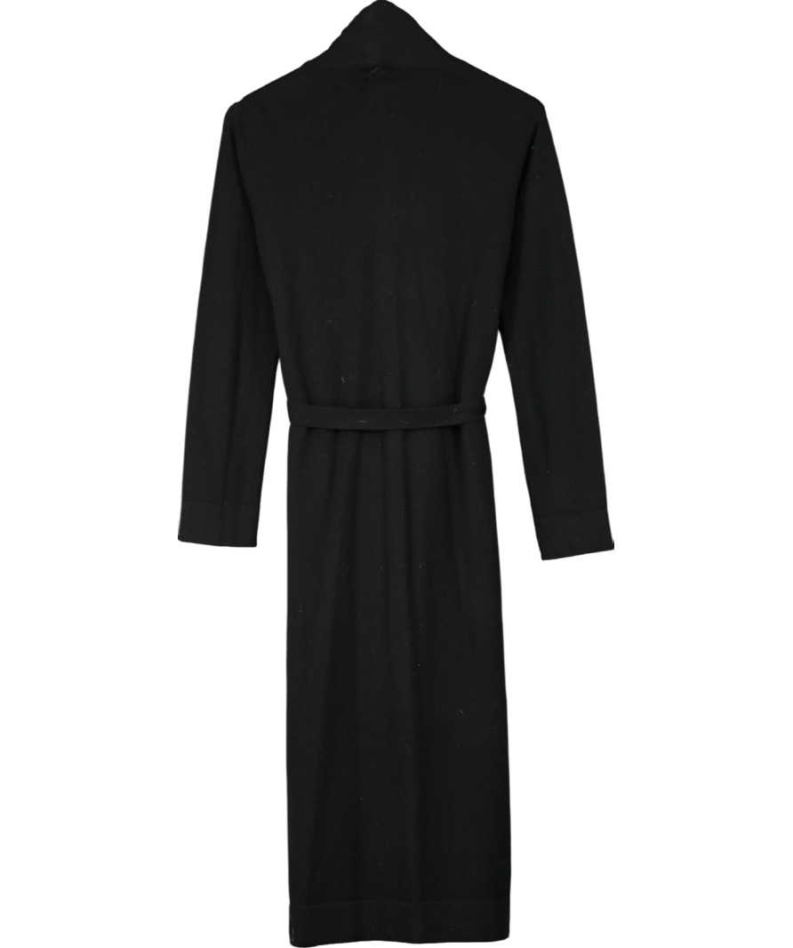 Fig Leaves Black Cashmere Long Cardigan Robe UK S