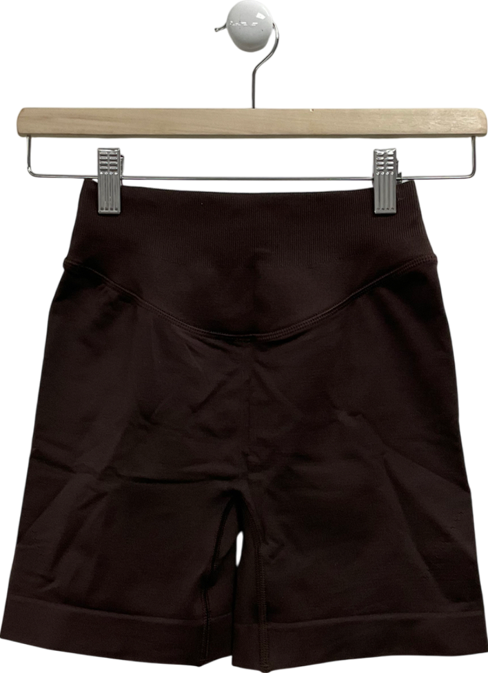 gymshark Brown Sweat Seamless Shorts UK XS