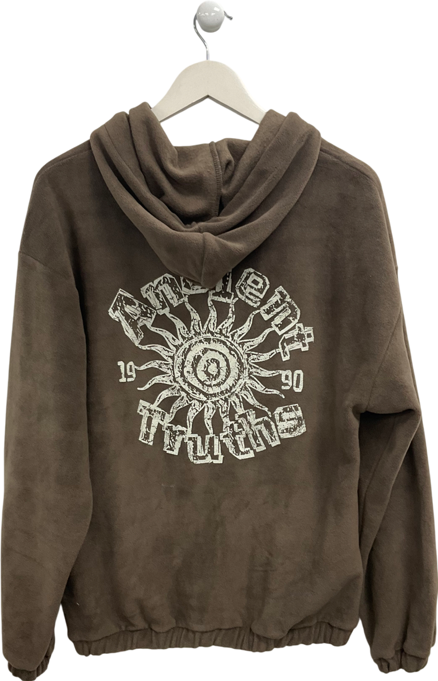 Urban Outfitters Brown Ancient Truths Hoodie UK XS