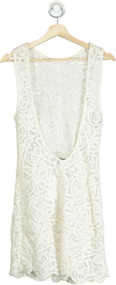 Mandi Breeze White Margot crochet Lace Dress UK S