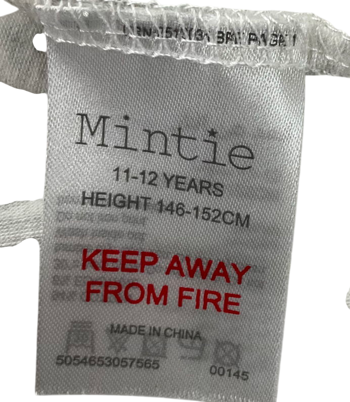 Mintie by Mint Velvet Grey Lightning Bolt T-shirt 12 Years