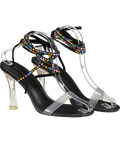 Larroude Black Gloria Disco Sandal UK 6.5 EU 39.5 👠