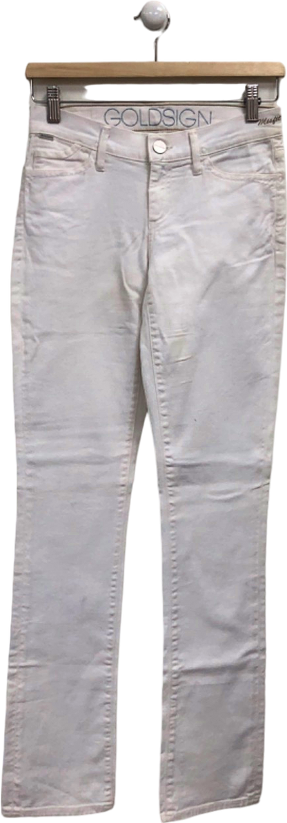 Goldsign White Straight High rise Jeans UK S