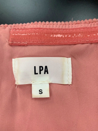 LPA Pink Corduroy Puff Sleeve Top S