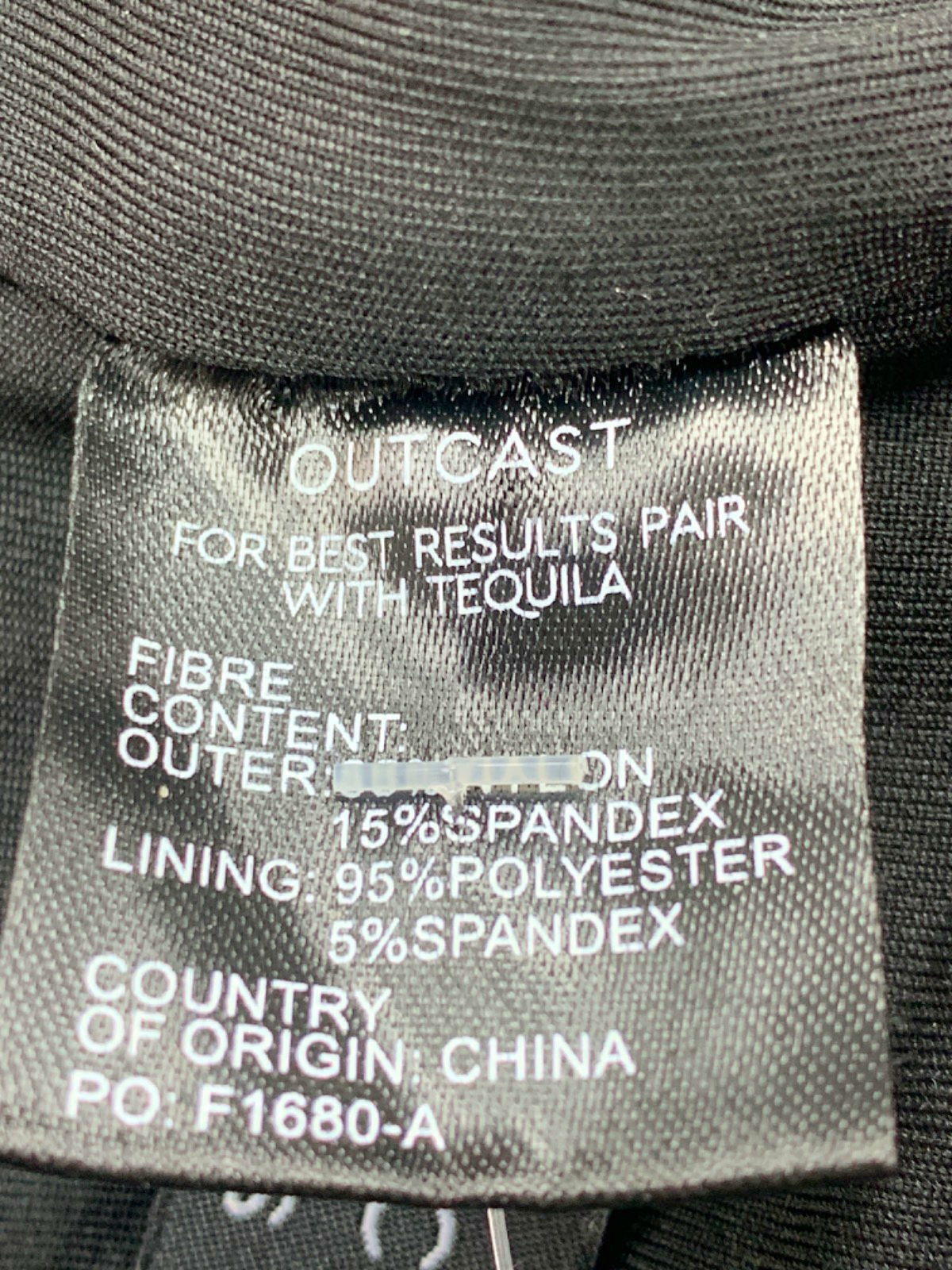 Outcast Black Cut-Out Long Sleeve Top UK XS