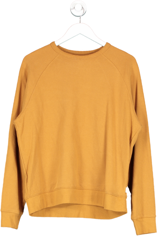 M&S Yellow 100% Cotton Sweater In Dark Gold UK M