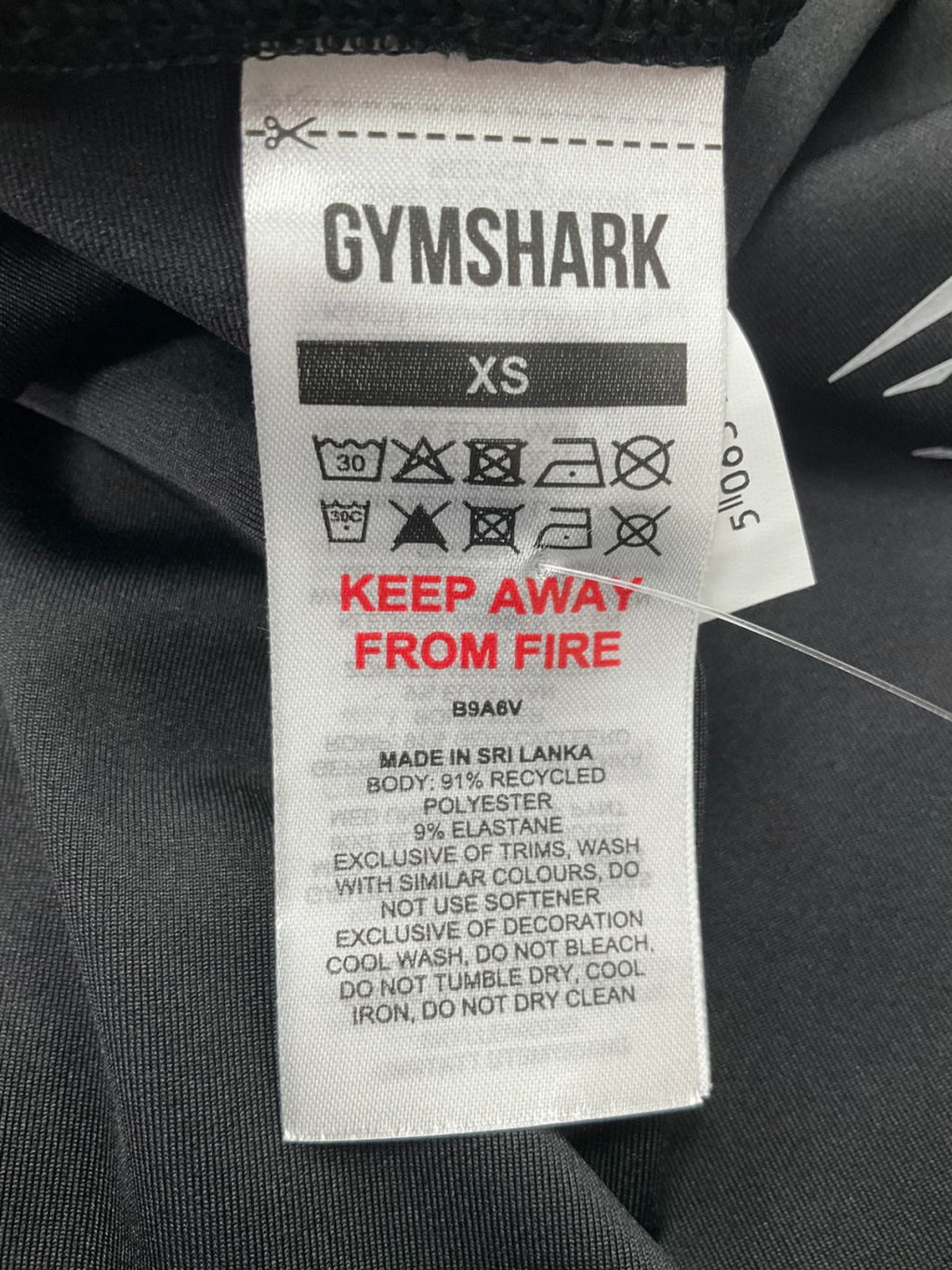 gymshark Black Running T Shirt - Slim Fit UK XS