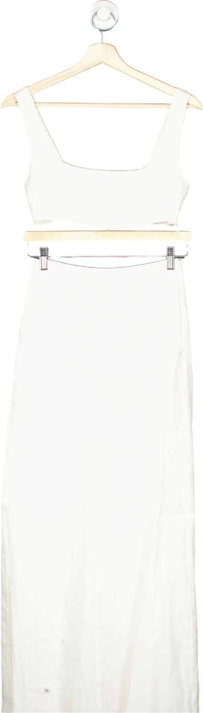 Second Summer White Linen Wide Leg Co-Ord UK XS