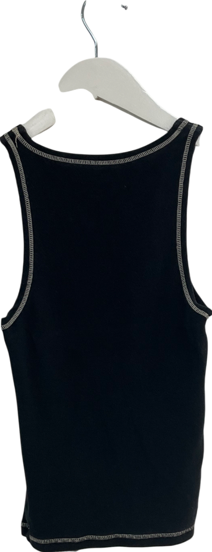 Adanola Black Ribbed Vest UK S