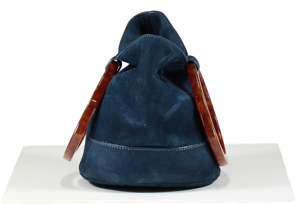 Simon Miller Blue Suede Bucket Bag One Size