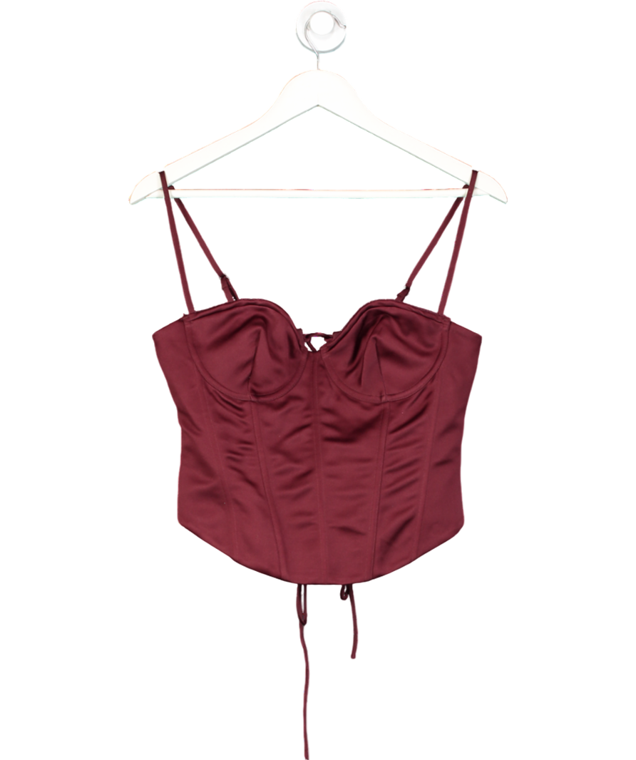 White Fox Red Let It Go Strapless Bustier Wine UK L