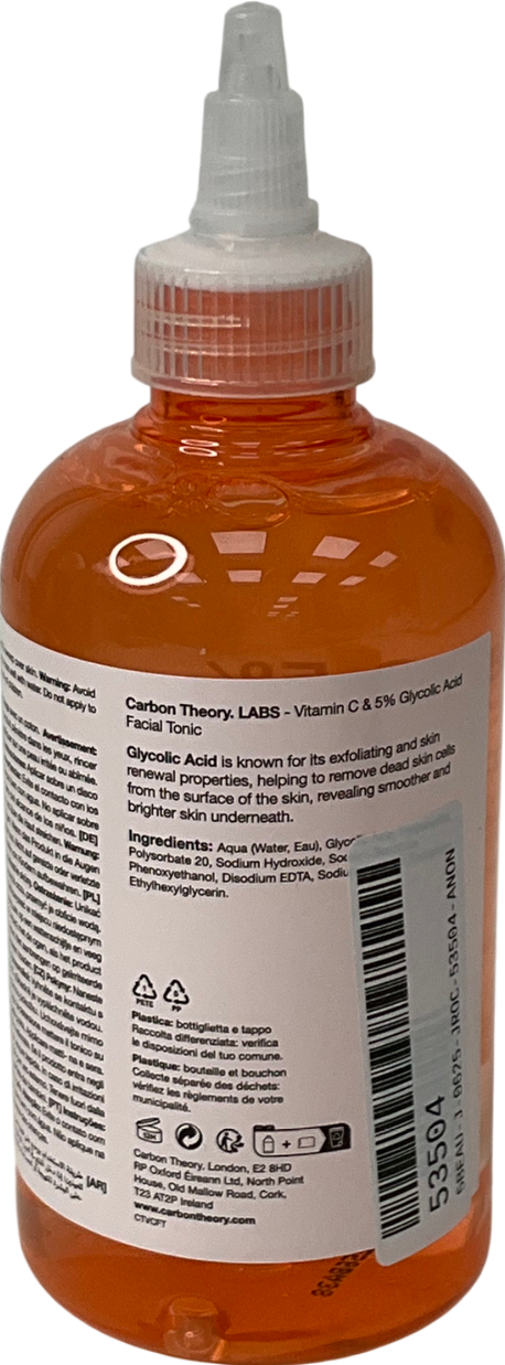 carbon theory 5% Glycolic Acid & Vitamin C Face Toner 250ml