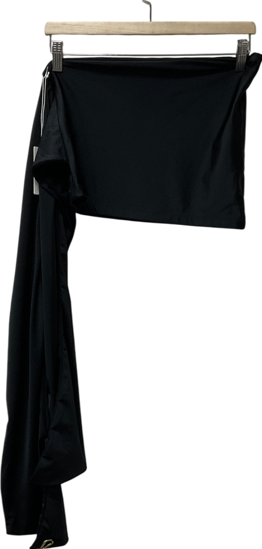 cultira Black Draped Swim Skirt UK S