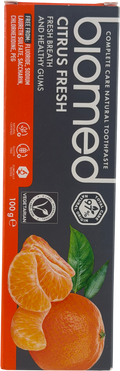 Biomed Citrus Fresh Natural Toothpaste - Fluoride Free 97 100g