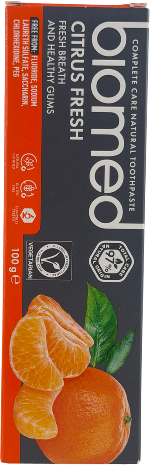 Biomed Citrus Fresh Natural Toothpaste - Fluoride Free 97 100g