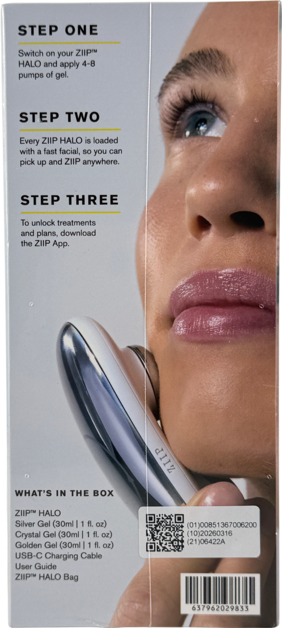 ZIIP Halo & Discovery Gels All-in-one Microcurrent Facial Device One size