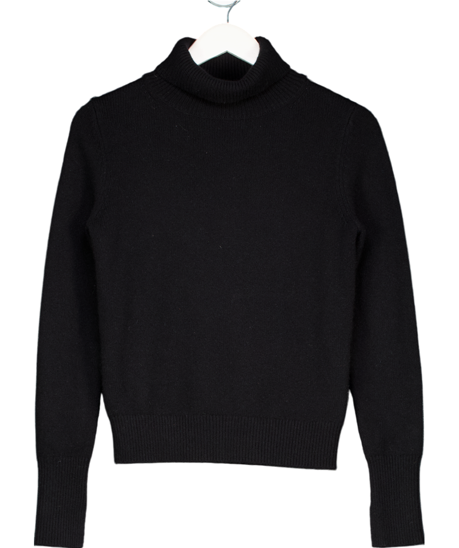Joseph Black 100% Pure Cashmere Roll Neck Sweater UK XS