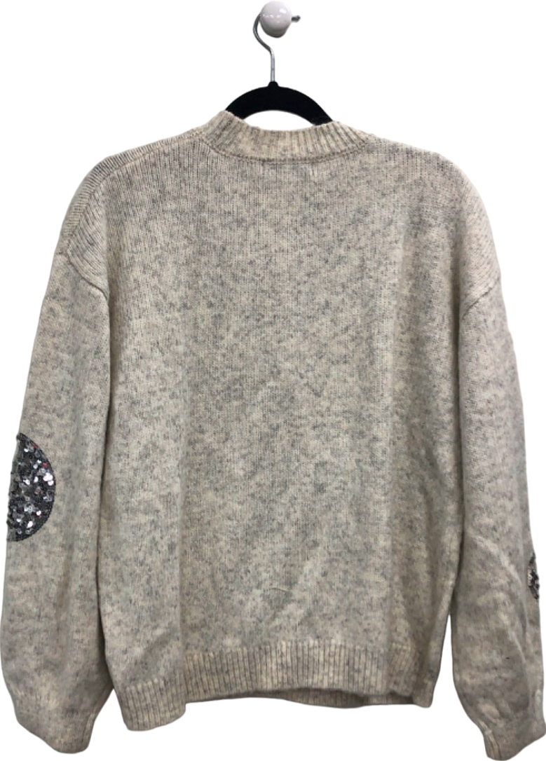 M&S Collection Grey Mix Sequin Spot Jumper UK M