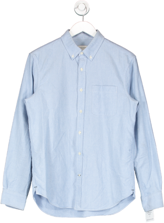 Club Monaco Blue Slim Fit Oxford Solid Cotton Shirt UK S